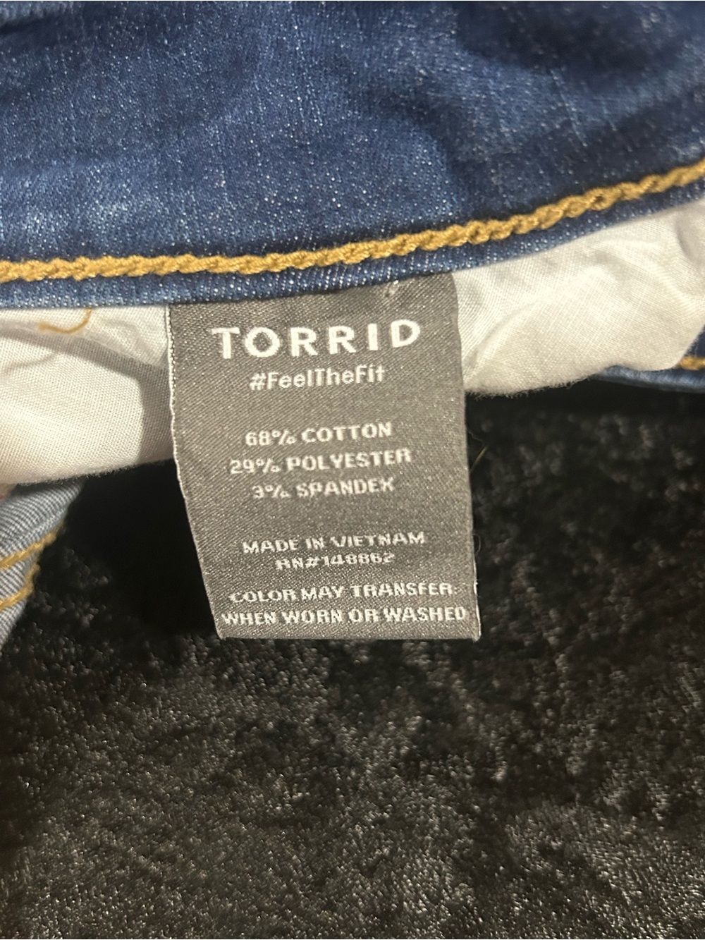 torrid Blue Rolled Cuff Denim Shorts - Picture 5 of 5